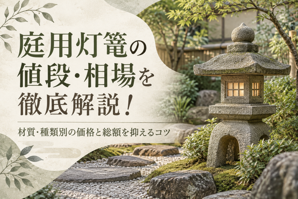 庭用灯篭の値段・相場を徹底解説!材質・種類別の価格と総額を抑えるコツ
