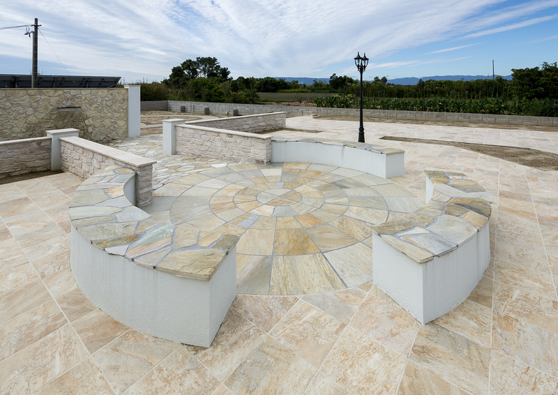 クォーツサイトサークル ミックスゴールド | 造園資材館