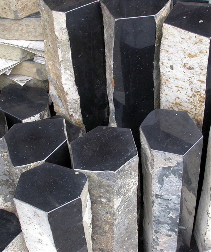 六方石 天端一面+側面二面磨き仕上げ | 造園資材館