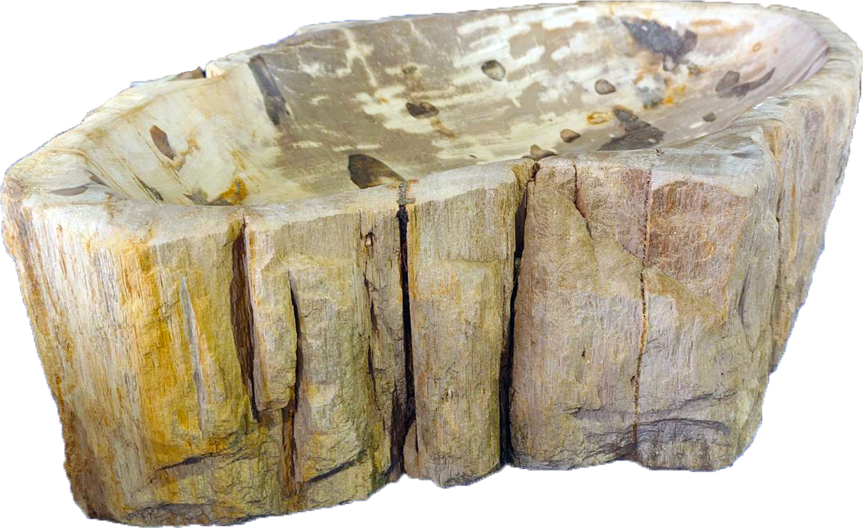 木化石　刻水鉢（ときみずばち） | 造園資材館