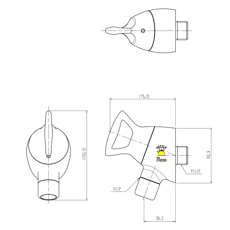 横水栓ケトル メッキ | 造園資材館