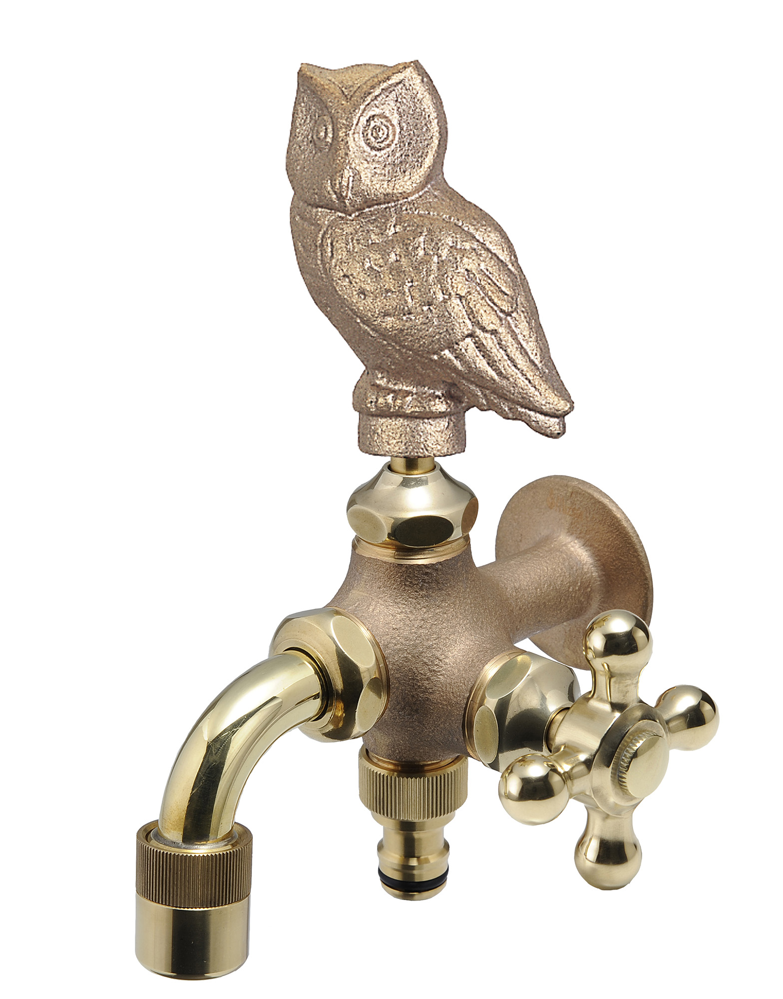 二口万能胴長水栓 フクロウ | 造園資材館