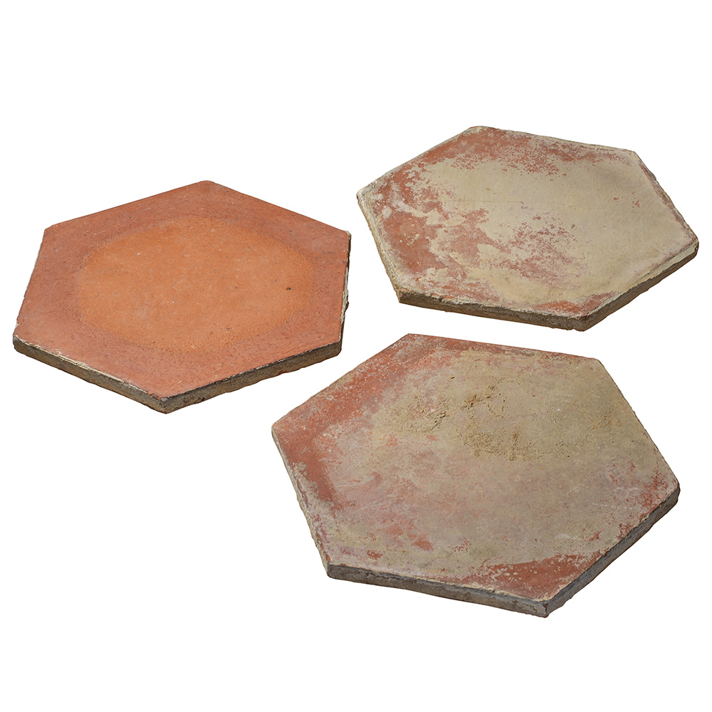 アンティーク 六角テラコッタタイル　　 | 造園資材館
