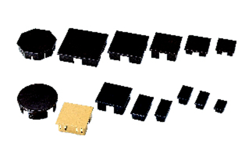 角パイプ用キャップアルミ胴縁用 黒 | 造園資材館